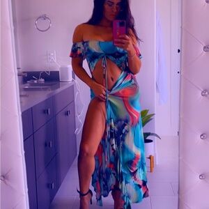 Asymmetrical Multicolor Dress